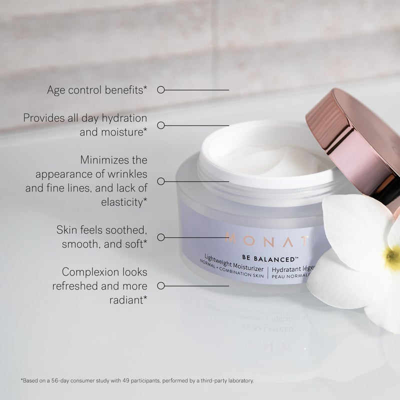 MONAT Be Balanced Lightweight Moisturizer - Restoring & Smoothing Hydrating Face Moisturizer with Hyaluronic Acid. Light Moisturizer Face Cream for Daily Skincare Routine - Net Wt. 45 ml / 1.52 fl oz - Image 3